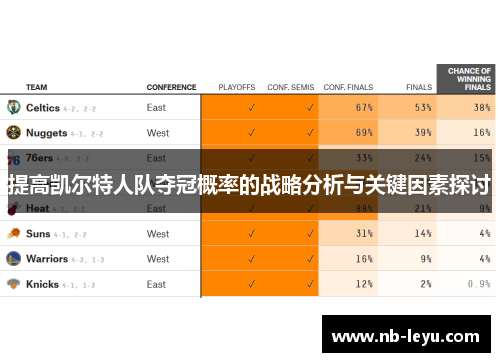 提高凯尔特人队夺冠概率的战略分析与关键因素探讨